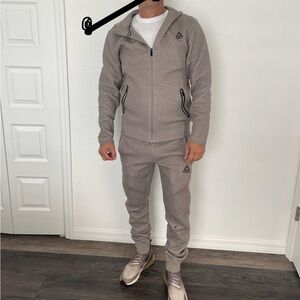 Reebok Gray Set of Athletic Hoodie and Joggers Pants